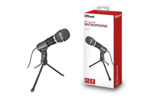 MICROFONO TRUST STARZZ TRIPODE 3.5MM 50HZ - 1600MHZ NEGRO