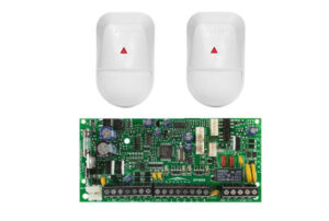 KIT CENTRAL DE ALARMA PARADOX DE 8 ZONAS EXPANDIBLE A 32 ZONAS + 2 DETECTORES NV5 SP4000-5U2