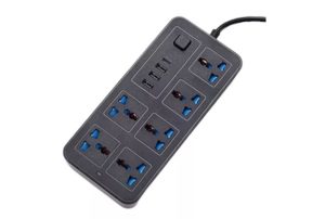 CARGADOR DE PLACA DE PARED 6 TOMAS 2 PUERTO USB BYTECH