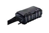 CAJA DE DISTRIBUCIËN FIBERHOME PARA FIBRA ËPTICA PARA 24 EMPALMES CON 16 ACOPLADORES SC/APC SIMPLEX EXTERIOR IP65 COLOR NEGRO FDP-420E-16
