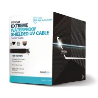BOBINA DE CABLE DE 305MTS CAT6 100% COBRE BLINDADO PARA INTEMPERIE COLOR NEGRO LINKEDPRO PROCAT6EXTV2