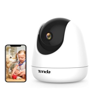 CAMARA DE SEGURIDAD TENDA CP3 PARA INTERIOR WIFI 1080P HD 2MP VISIËN NOCTURNA VISIËN DE 360░ AUDIO BIDIRECCIONAL CONTROL REMOTO MICROSD ALARMA