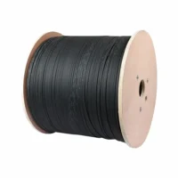 CARRETE 1KM FIBRA DROP 2 HILO 2X5MM G657A2 CON MENSAJERO ALAMBRE DE ACERO 1.0MM DAHUA LSZH NEGRO EXTERIOR DH-GJYXFCH-2B6A2  DH-GJYXFCH-2B6A2