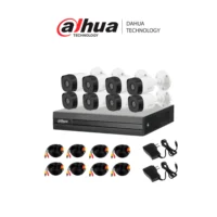KIT CCTV DAHUA 1X DVR 8CH XVR1B08-1 + 8 CAMARA 2MP TIPO BALA B1A21N + 1 DD 1TB PURPURA + 8 ROLLO BNC + 2  TRANSFORMADOR   DH-KIT/XVR1B08-I/B1A21N