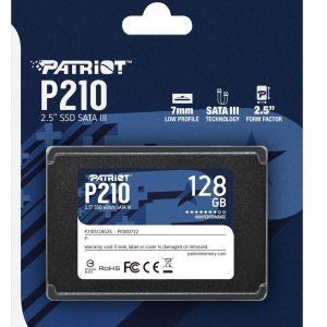 DISCO SOLIDO INTERNO PATRIOT P210 SSD 128GB SATA 3 2.5 P210S128G25"