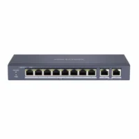 SWITCH POE HIKVISION DS-3E0310P-E/M 8X PUERTOS POE 802.3AF/AT 30W 10/100MBPS 300MTS 2X PUERTOS UNPLINK  DS-3E0310P-E/M
