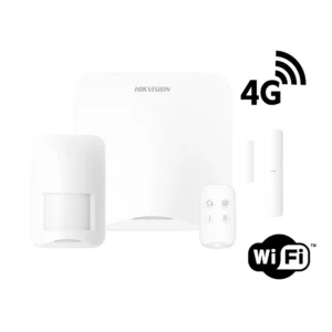 PANEL DE ALARMA HIKVISION DS-PA201PS-KIT-16WB WI-FI GPRS 4G MICROSIM SOPORTA 16 ZONAS 1200MTS COBERTURA  DS-PA201PS-KIT-16WB
