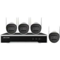 KIT CCTV INALAMBRICO HIKVISION NK-42W0HD NVR 4CH 4MP HMID-VGA 1X SATA + 4 CAMARAS BULLET INALAMBRICA WIFI 2.4GHZ 2MP  H.265 TCP/IP IP66 LENTE 2.8MM  NK-42W0HD